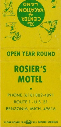 Rosiers Motel (Rosier Motel) - Matchbook (newer photo)